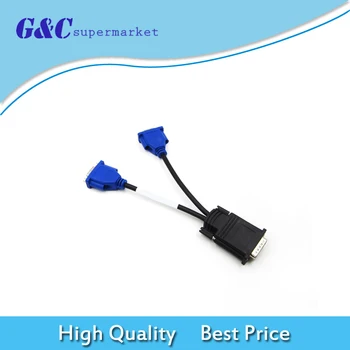 

DMS-59 Pin 5.9mm Male to 2 VGA 15 Pin Female Splitter Adapter Cable Lead Wire For HP For Dell Monitor TV Projector Computer
