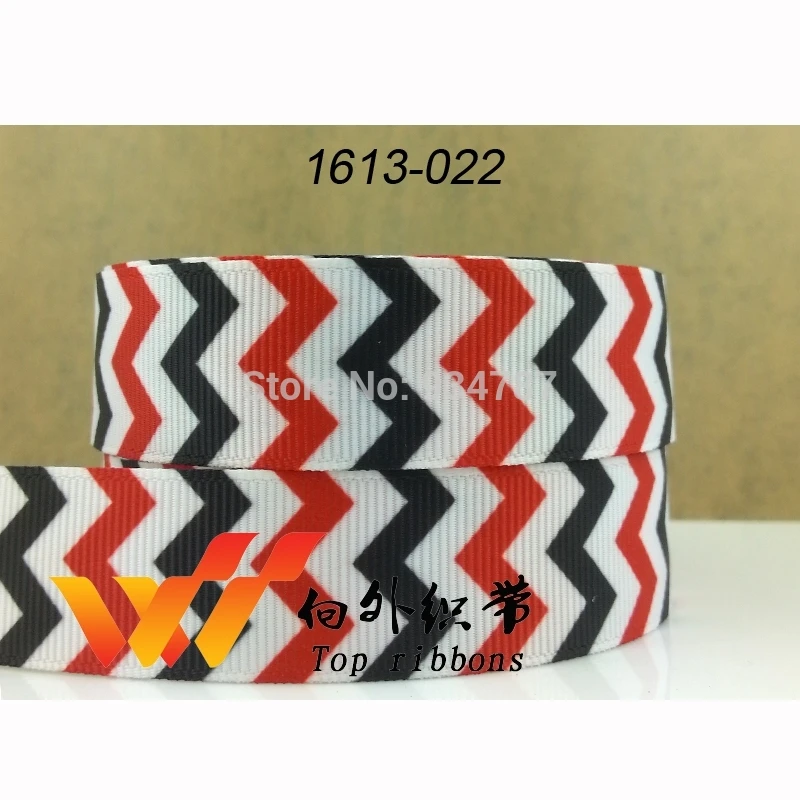 Черный красный шеврон печатные grosgrain ленты 7/8 &quot22 мм 1613-022 | Дом и сад