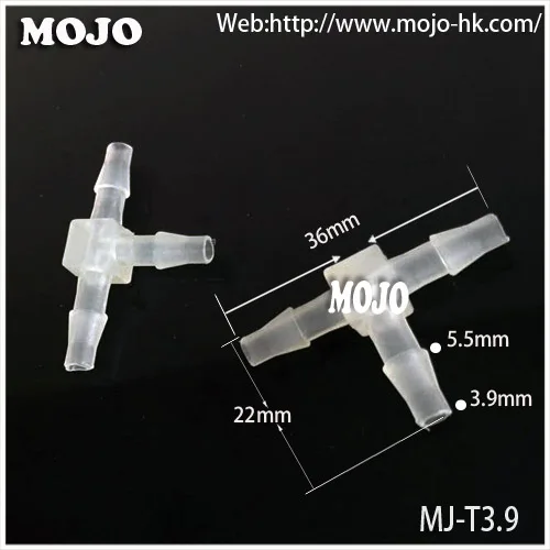 

2019 Free shipping!(1000pcs/Lots) MJ-T3.9 5/32" Tee pipe connectors 3.9mm three way pipe joint