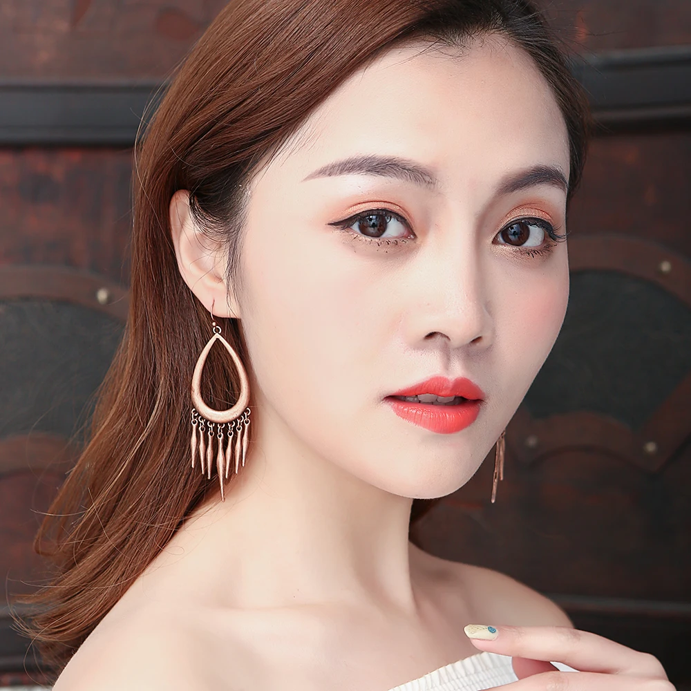 

European new personalized retro earrings old punk earrings 2017 New brand design dangle earrings for women