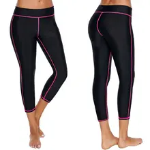 Женские Капри с высокой талией, с защитой от ультрафиолета, купальные плавки полосатые колготки, для сёрфинга, для подводного плавания, легинсы, Быстросохнущий купальный костюм