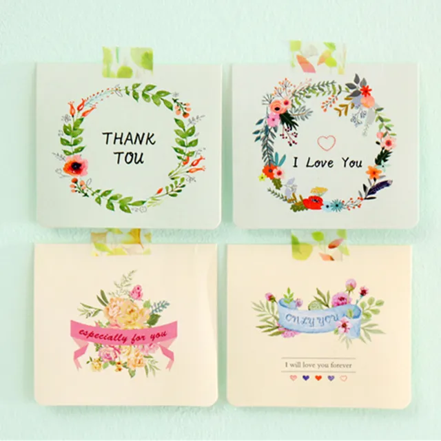 fashion i love you mini flower heart greeting card mother s day gift