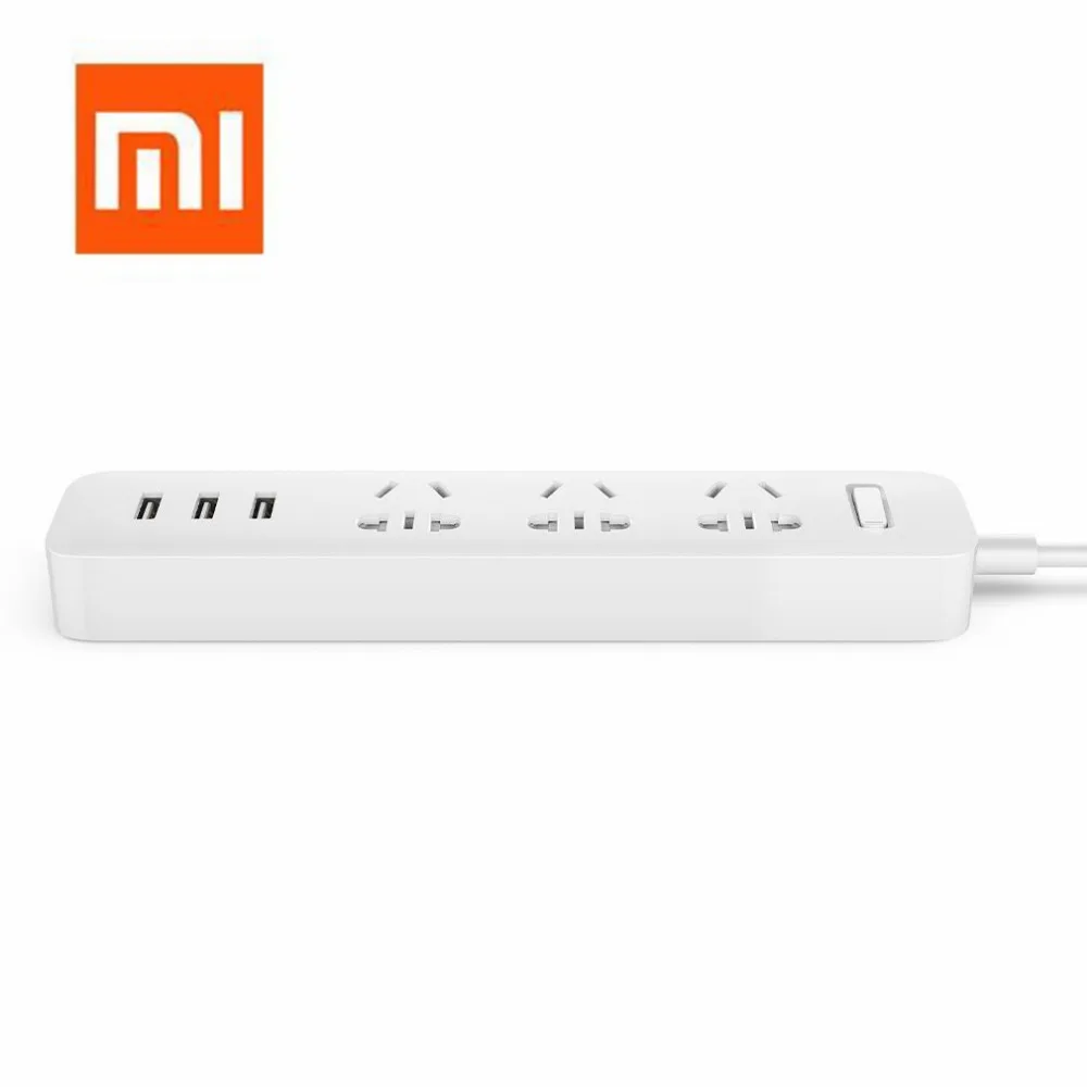 

Xiaomi 100-240V 10A 3 Port USB Quick Charging Sokect Charger Smart Socket Plug Overload Protection Extension Socket