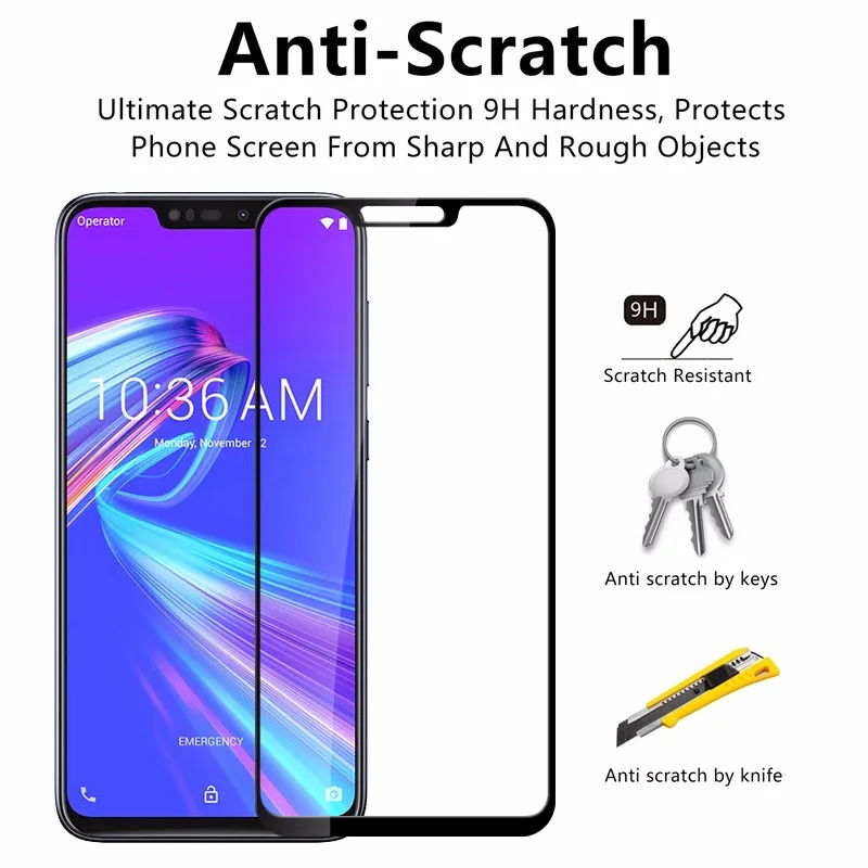 Защитное стекло Max m2 pro ZB633kl пленка из закаленного стекла для Asus Zenfone Pro M2 ZB631KL m2pro m 2