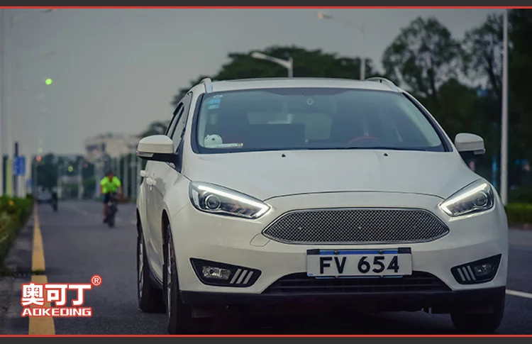 АКД Тюнинг автомобилей Фара для Ford Focus фары светодиодный DRL ходовые огни Биксеноновая луча Противотуманные фары глаза ангела уровней авто