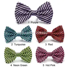 Новая мода 5 цветов "полосатый/диагональный" узор Мужской галстук-бабочка унисекс свадебный смокинг платье вечерние галстуки/Бабочка оптом и в розницу