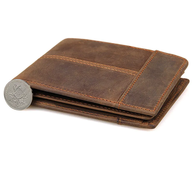 

Genuine Leather Casual Wallet for Men Short Wallet Standard Wallets Card Holders