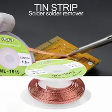 1.5mm 2mm 2.5mm 3mm 3.5mm Width 1.5M Length Desoldering Braid Welding Solder Remover Wick Wire Lead Cord Flux BGA Repair Tool