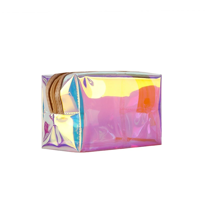 

Cosmetic bag new fashion transparent laser TPU make up bag woman makeup cases casual travel organizer cosmetic cases beauty bag