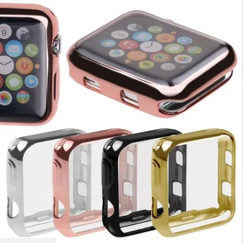 

Silicone TPU Soft Screen Protector Case Shell Frame For iwatch Apple Watch Series 3/2/1 38mm/42mm Protective Cover Protection
