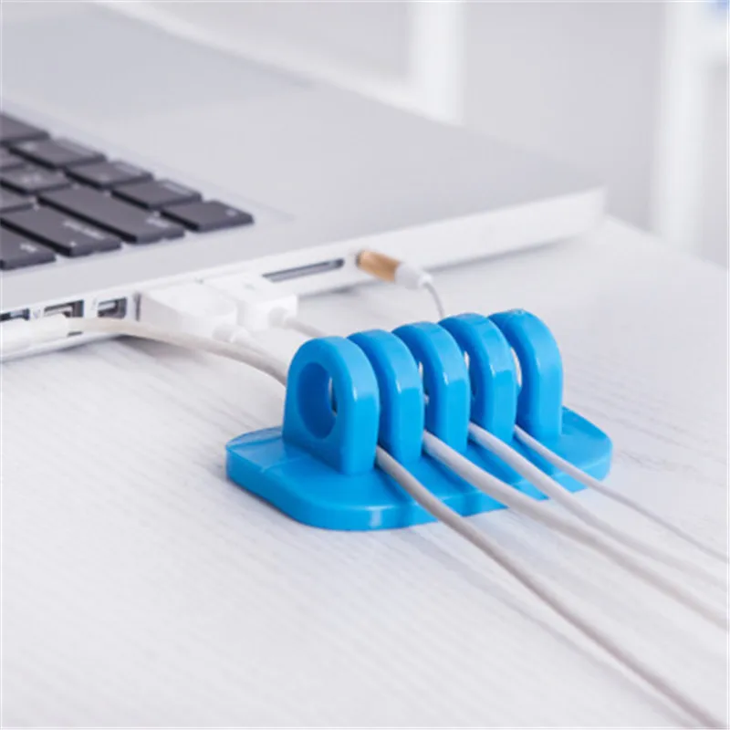 

SIANCS 1PCS Earphone Cable Winder Desktop Fixed Organizer Phone Line Data Line Organizer Wire Cord Fixer Holder Management
