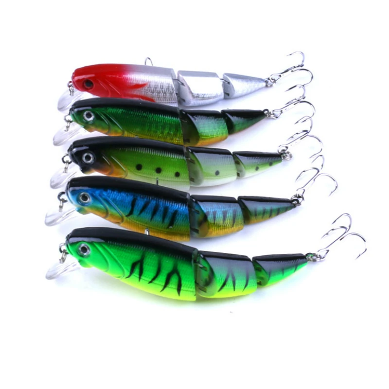 

HENG JIA 5pcs Sets Hot Selling Multi-section Fishing Bait Fish 10.5cm / 14g Lure Integrated Bionic Baits