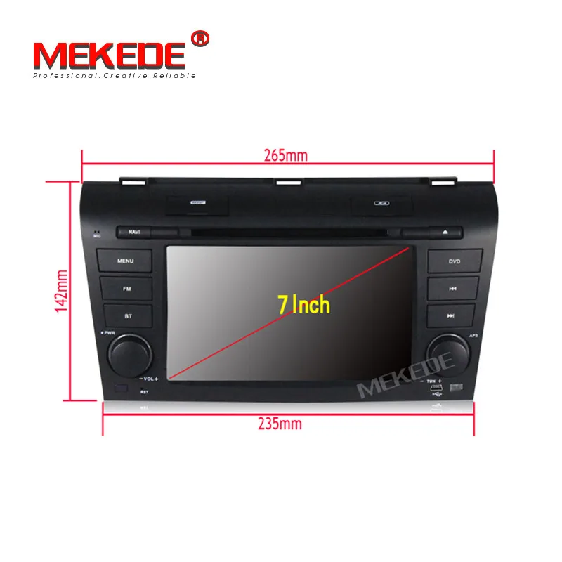 Discount MEKEDE M518 7inch 2din Quad core pure android 7.1 car radio car gps dvd player for Mazda 3 2003-2009 support google playstore 1