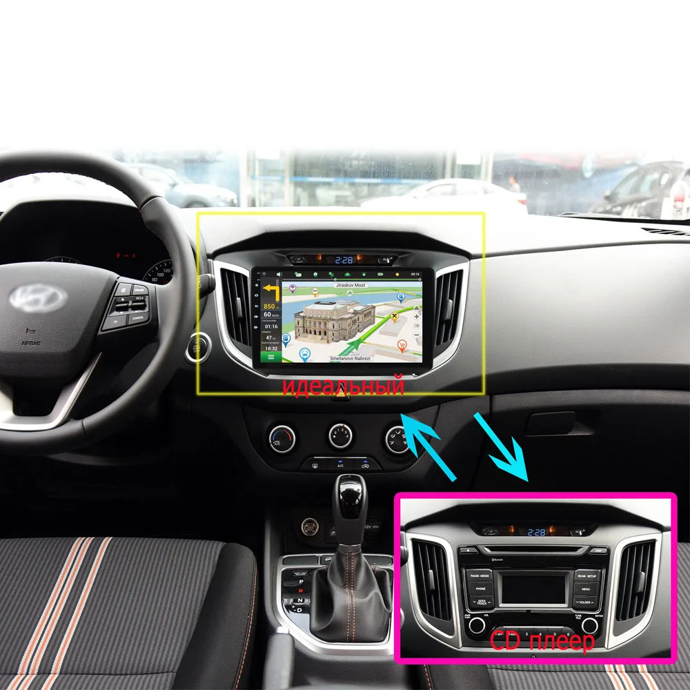 2DIN автомобильный android dvd для HYUNDAI IX25 CRETA gps навигационная система стерео Bluetooth Авто