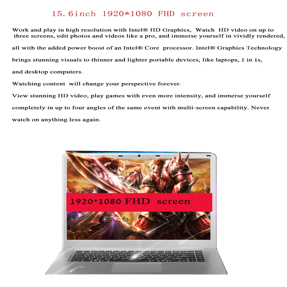 Top 15.6inch ultrabook laptop Atom X5 Z8350 quad core 4GB/2GB RAM 64GB/32GB 1920*1080 HD bluetooth HDMI camera Windows 10 netbook 8