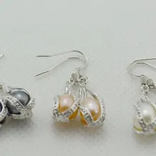 4 цвета Горячая Акция! Серьги из натурального пресноводного жемчуга модные изысканные ювелирные аксессуары, 100 пар/лот