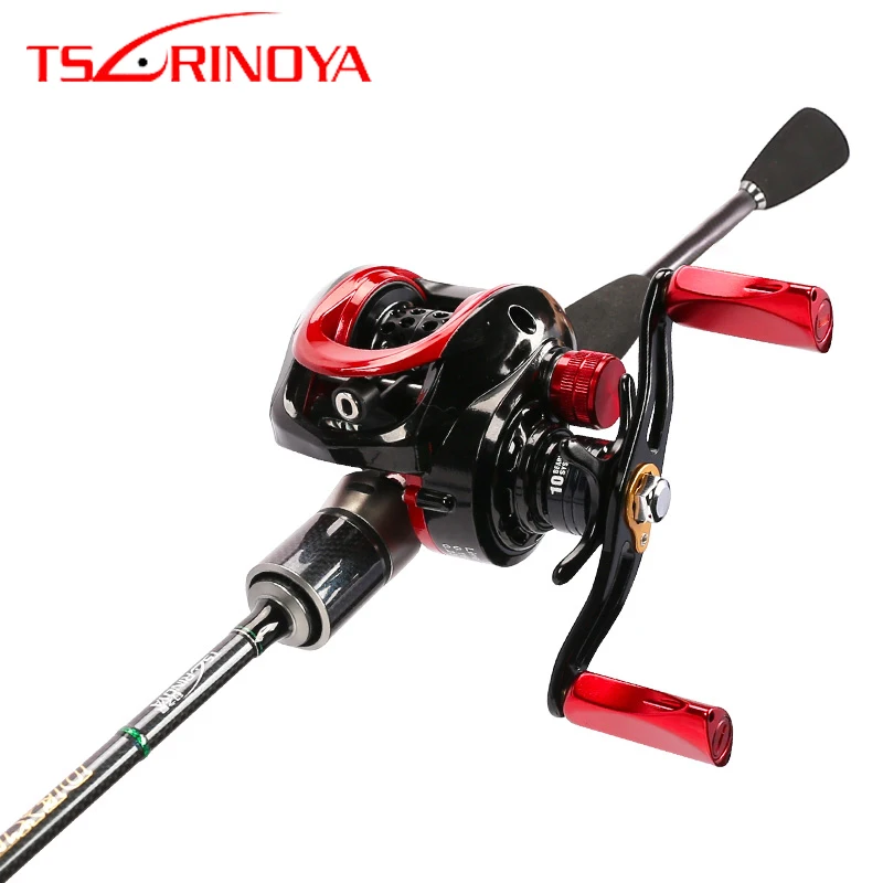 

TSURINOYA Fishing Lure Combo Rod+Reel+Line+Bait 1.89m UL Baitcasting Rod XF-50 Casting Reel 100m PE Line Spoon Rod combo