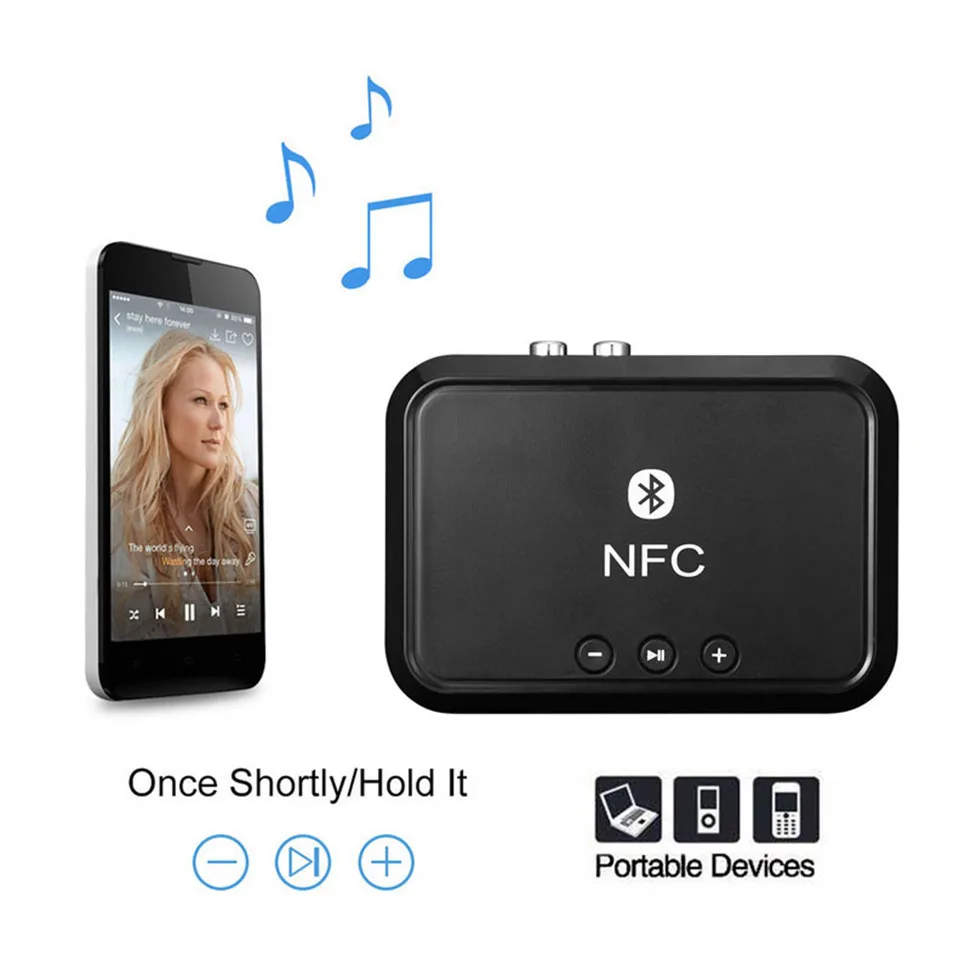YKSO NFC Wireless Stereo Bluetooth Audio Receiver Portable Adapter Support 3.5mm  RCA Output Music Wireless Adapter (3)