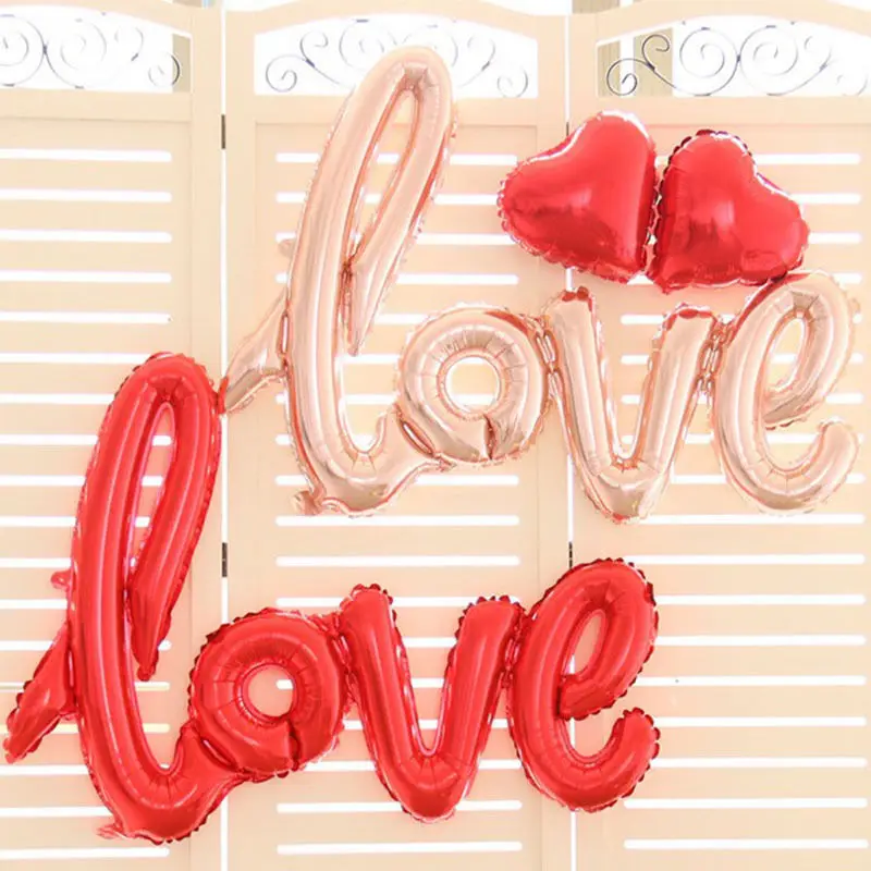 

1 PC Fashion LOVE Hearts Shape Cute Foil Balloon Wedding Birthday Anniversary Party Decor Balloon
