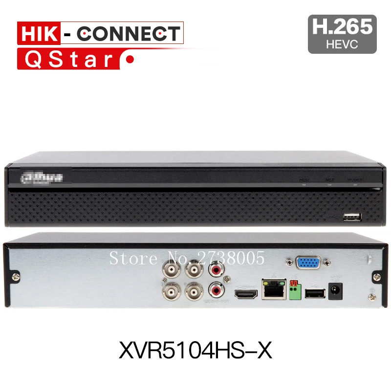 

DH XVR5104HS-X 4 Channel Penta-brid 1080P Compact 1U Digital Video Recorder H265 Smart Fan Plug Play 4ch ONVIF XVR Coax Audio