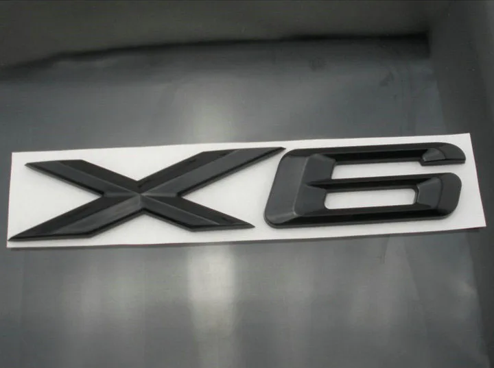 Новые 5 шт. Пластик стайлинга автомобилей X6 эмблема-наклейка для BMW X6 наклейки Стикеры X6 автомобильные аксессуары - Цвет: Черный