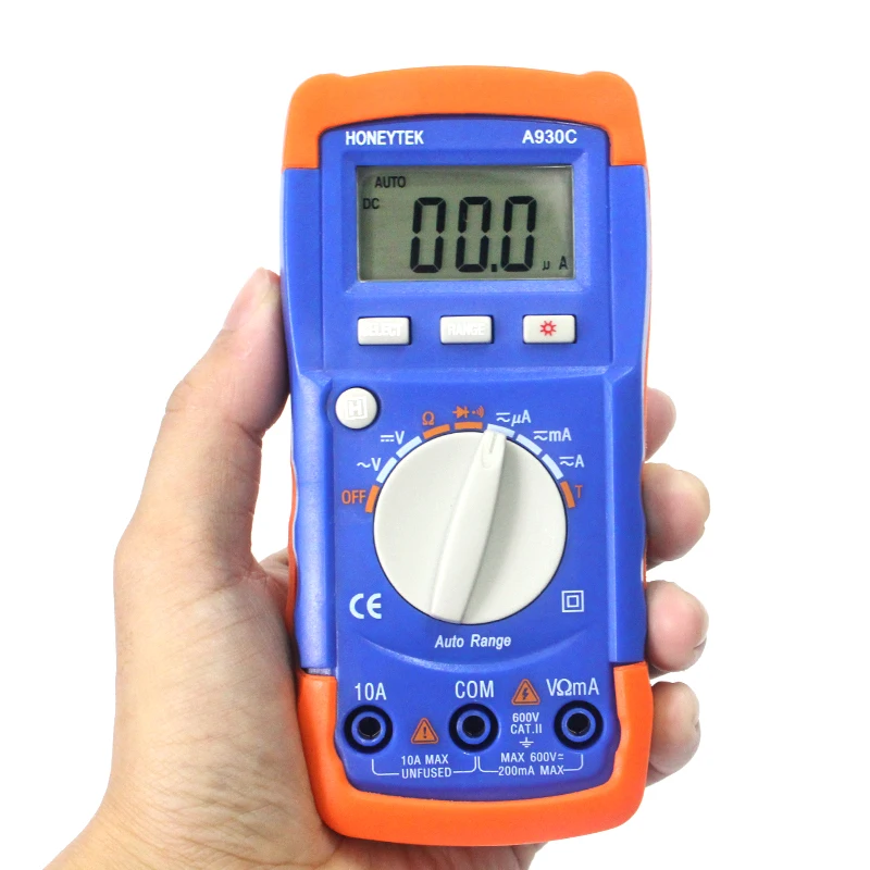

Pocket Mini Digital Multimeter With Temperature Current Voltmeter Indicator Multi-tester Electric Meter Feelers For Tester Cable