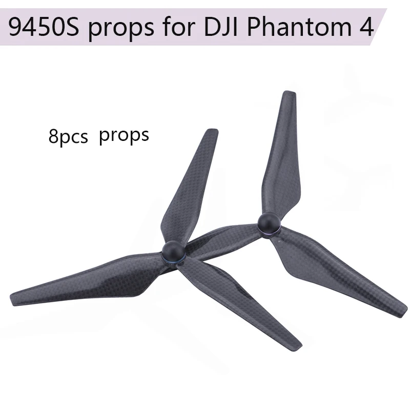 

8pcs DJI Carbon Fiber Propeller 9450S Quick Release Propeller for DJI Phantom 4 Pro Advanced P4P 4A Replacement Props 9450 Blade
