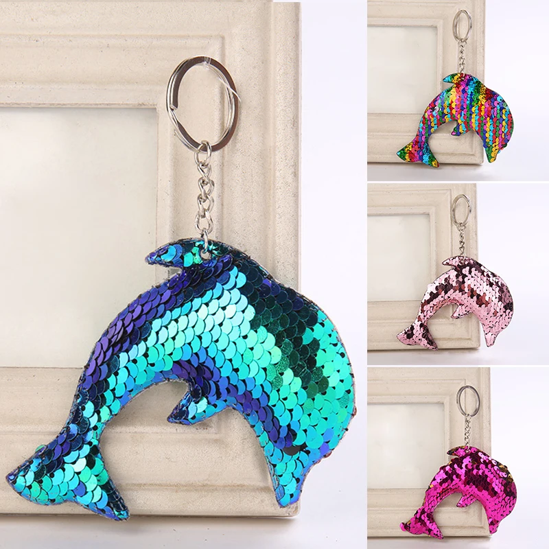 

Multi-Style Sequins Keychain Cat Christmas Tree Heart Bling Key Chain Keyring Car Bags Pendants Decoration Jewelry Gifts