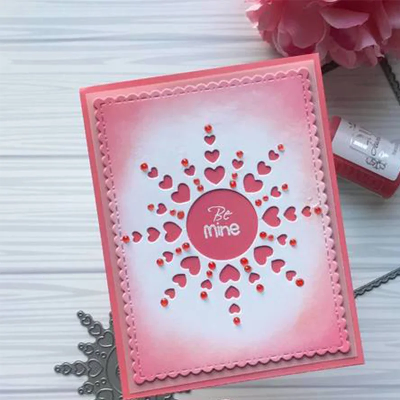 

Heart Point Circle Shape Metal Cutting Dies Stencils For DIY Scrapbooking Embossing Decorative Paper Cards Handcraft 2019