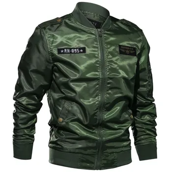 

New Spring Autumn Thin Bomber Jacket Men Pilot MA1 Coat hombre Jaqueta Flight Air Force Baseball army green Kanye West jacket