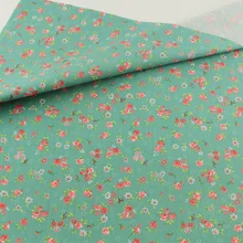 Cotton Fabric Green Flower Patchwork Teramila Fabrics Quilting Doll Sewing Cloth Cover Home Textile Decoration Bedding Clothing