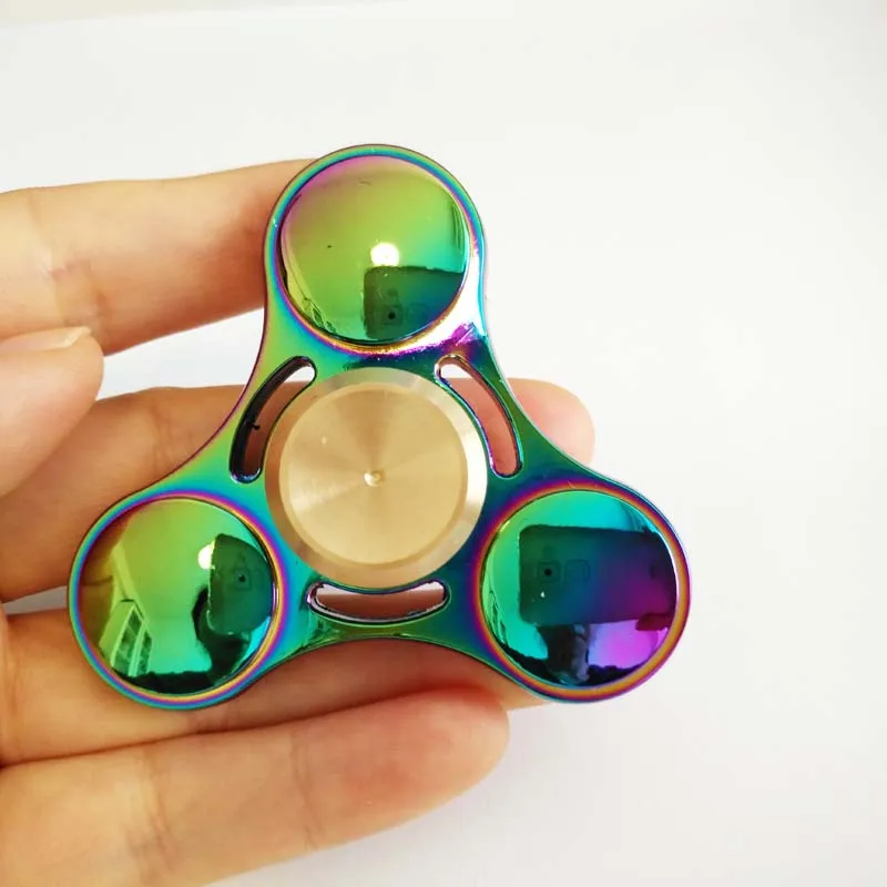 

2017 New EDC Tri-Spinner Fidget Toys Pattern Hand Spinner Metal  Spinner and ADHD Adults Children Educational Toys