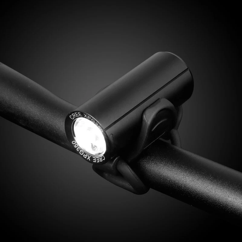 

350 Lumens Waterproof USB Rechargeable MTB Front Light Bike XPG LED Headlight Built-In Battery Flashlight Bicycle Accessories