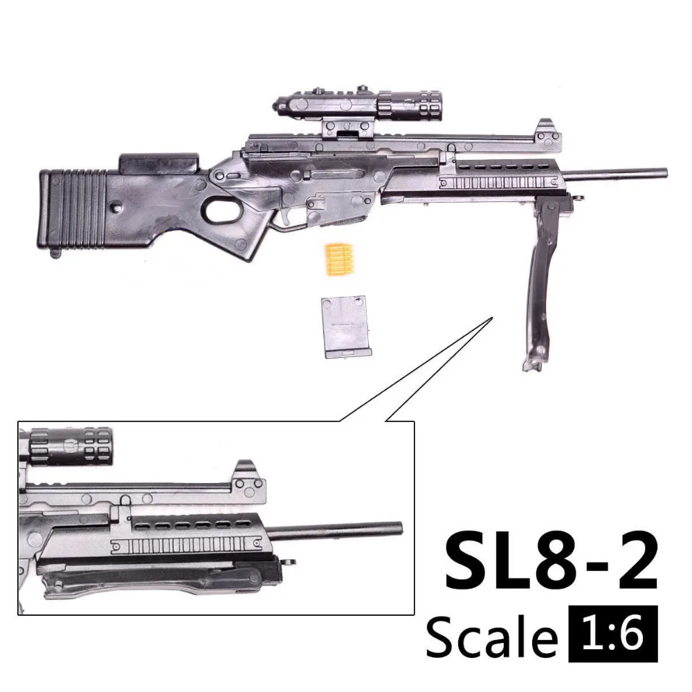 1:6 SL8-2 Sniper Weapon Model Gun Accessory for 1/6 Scale 12" Action Figures