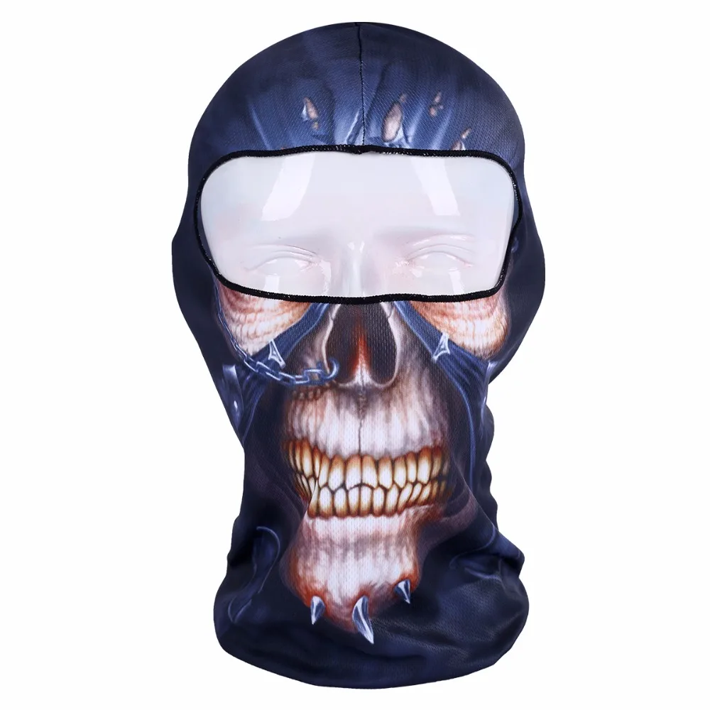 3D череп животного Балаклава мотоцикл Балаклава для нанесения маски на лицо ветрозащитная дышащая Байкерская жокейская шапочка шлем лицо щит капюшон