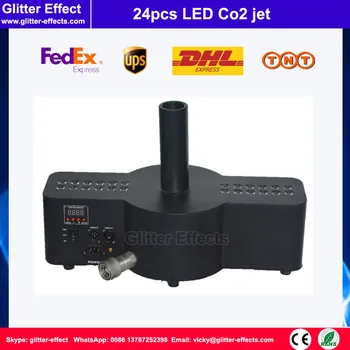 Goedkoop DJ Disco night club bar 24 stks LED kralen Digitale LED Co2 jet Podium prestaties apparatuur Speciale Effect fog machine