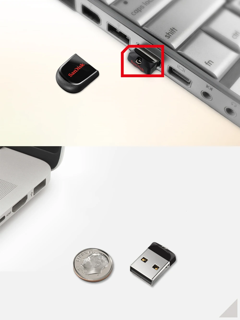 SanDisk Fit CZ33 супер мини USB флеш-накопитель 64 ГБ USB 2,0 флеш-накопитель 32 Гб карта памяти s 16 Гб U дисковый накопитель