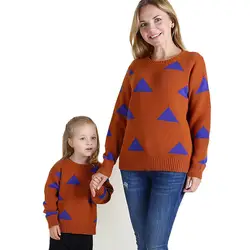 Детские трикотажные изделия свитера Семья подходящая друг к другу одежда для мамы и ребенка рубашка наряд Одежда для всей семьи дочки