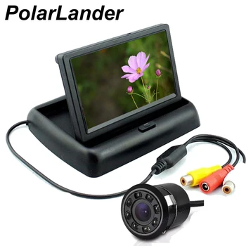 

4.3 inch TFT LCD display screen car monitor for DVD VCD+Waterproof 8 LED night vision rear view camera parking asistance