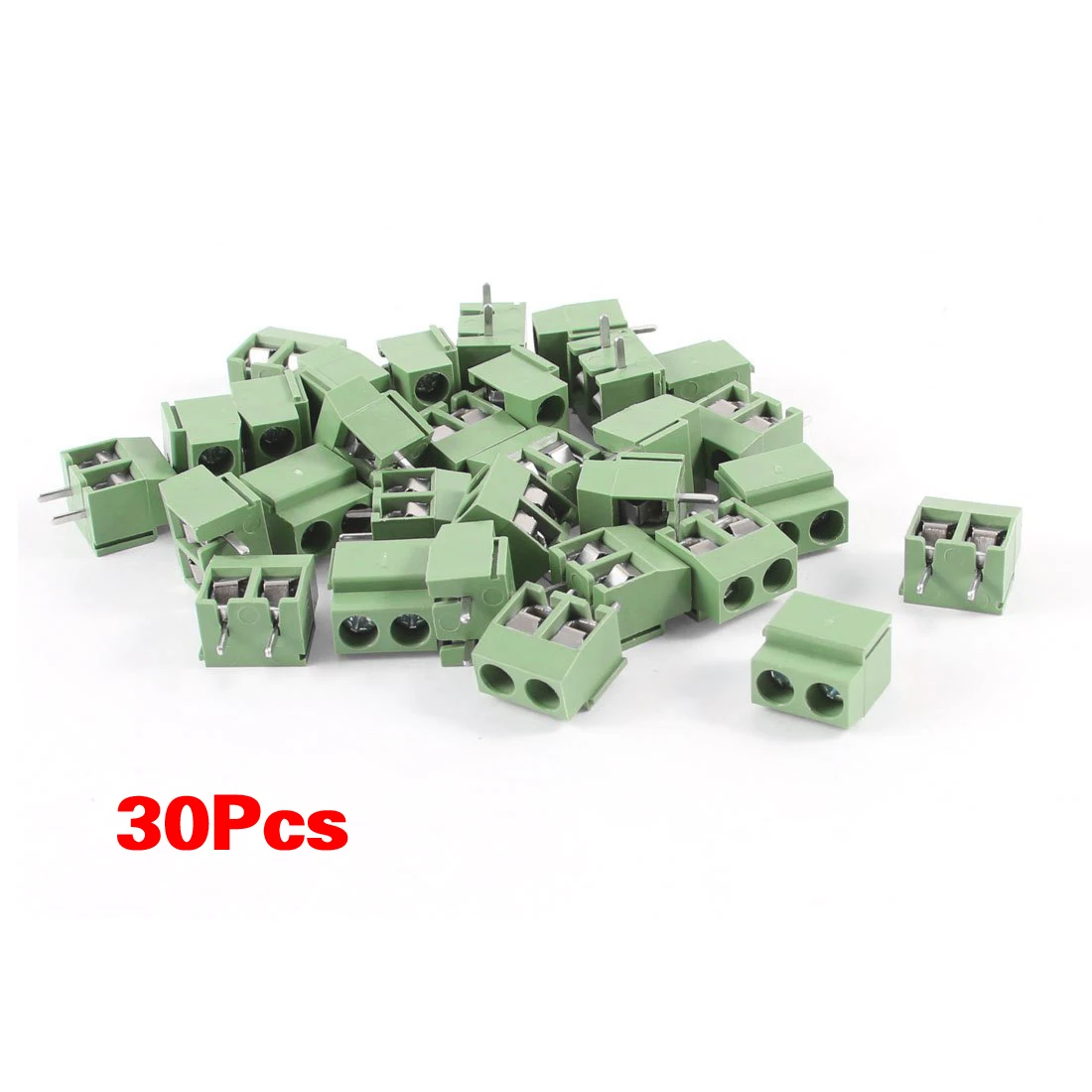 

IMC hot 30Pcs 2 Pole 5mm Pitch PCB Mount Screw Terminal Block 8A 250V