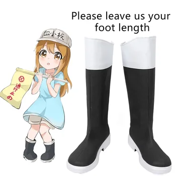 

Cells At Work Costume Cosplay Platelet Shoes Only Boots Women Superhero Party Elastic Custom Made Adults Calf High Accessories