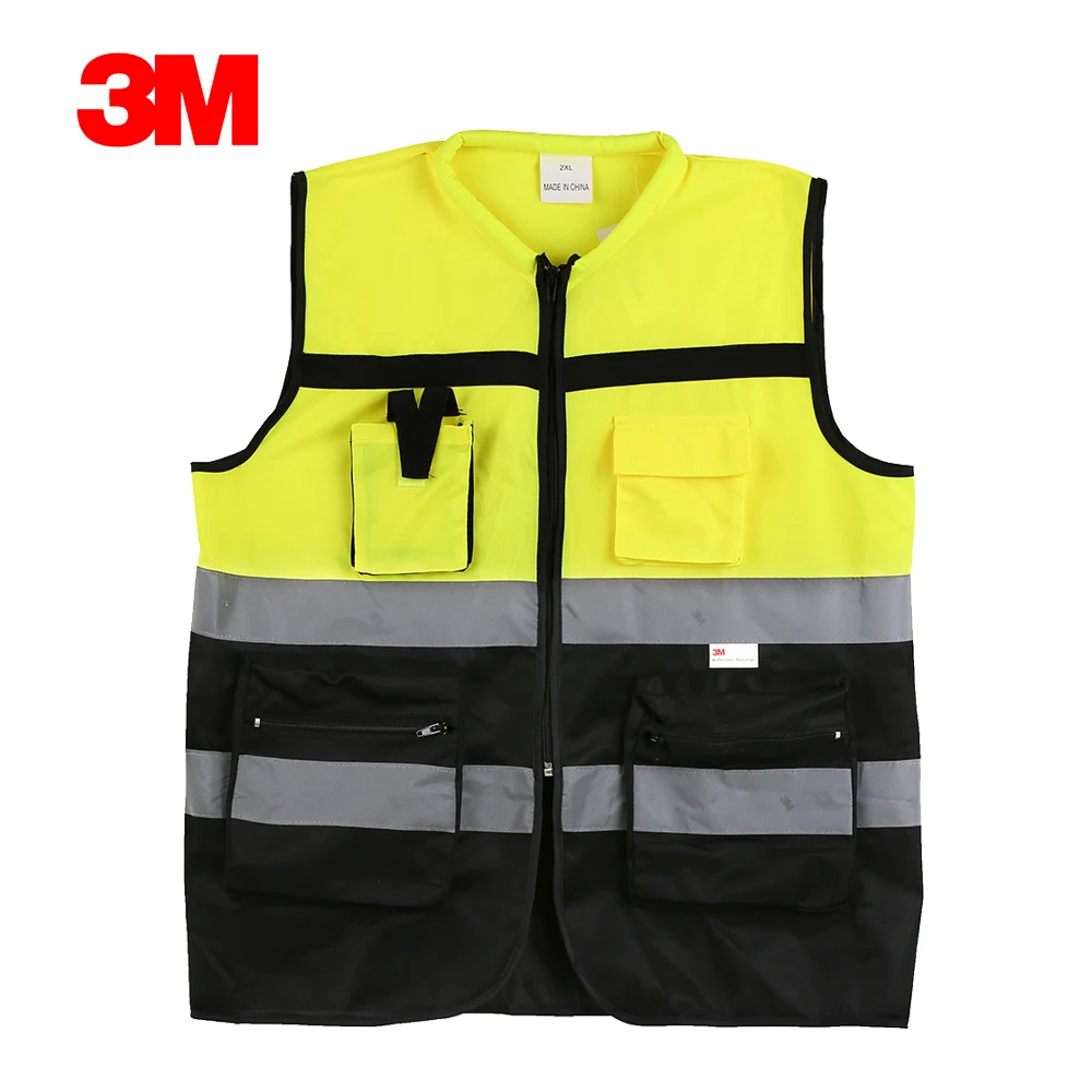 

3M 10912 High Visibility Reflective Vest Security Work Clothes Safety Waistcoat Design Motorcycle Cycling Warning Day Night Use