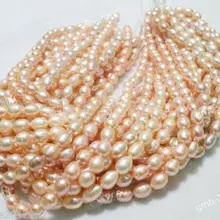 5 шт. натуральный 6-7 мм розовый мелкий пресноводный жемчуг свободные бусины 1" прядь