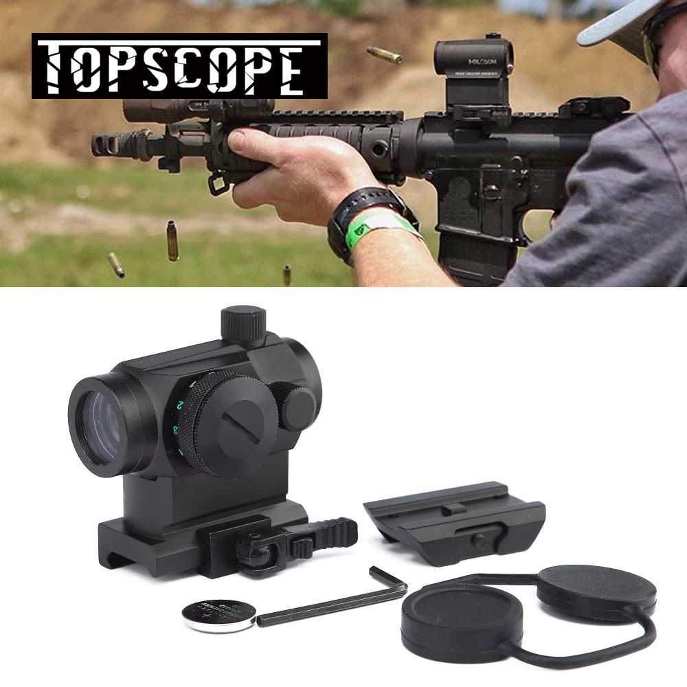 preço New Tactical Mini Micro 1X24 Reflex Red Green Dot Sight Scope com QD Rápida Riser De Montagem Rápida desanexação Ponto Vermelho à vista