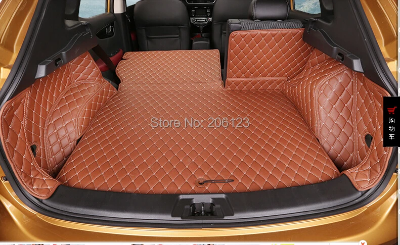 Лучшее качество! Специальные коврики для багажника водонепроницаемые прочные кожаные Коврики для Nissan QASHQAI