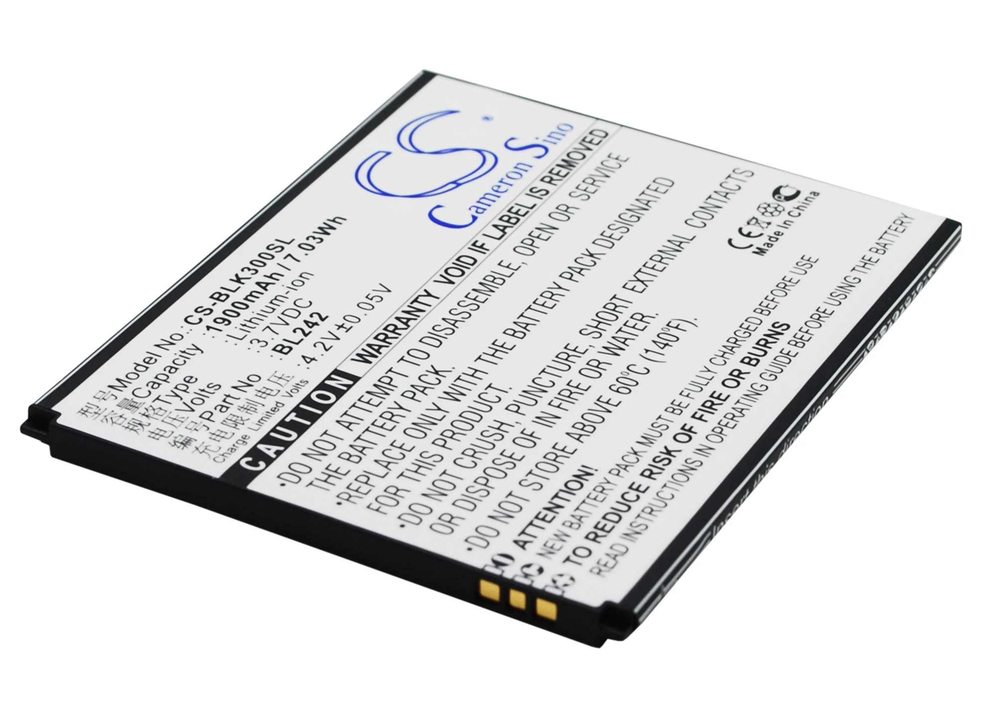 Батарея BL242 Cameron Sino 1900mAh Для lenovo A6000 DUAL SIM K3 K30 T|1900mah battery|battery bl242cameron sino |