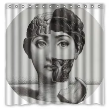 Rosenthal Piero fornasetti работы Водонепроницаемый ткань для ванной занавеска для душа с защитой от плесени полиэстер Ванная комната шторы с крючками 7" x 72"