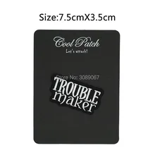 TROUBLE MAKER вышитая Новая Железная и сшитая классная куртка байкера патч униформа куртка военный значок мы можем сделать индивидуальные нашивки