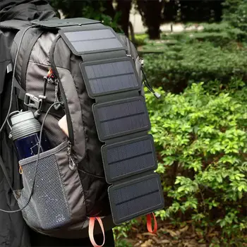 

Solar Energy Chargers Folding 5V 2A USB Charger Panel Portable Power Source For Electronic Device Phone Tablet Camera