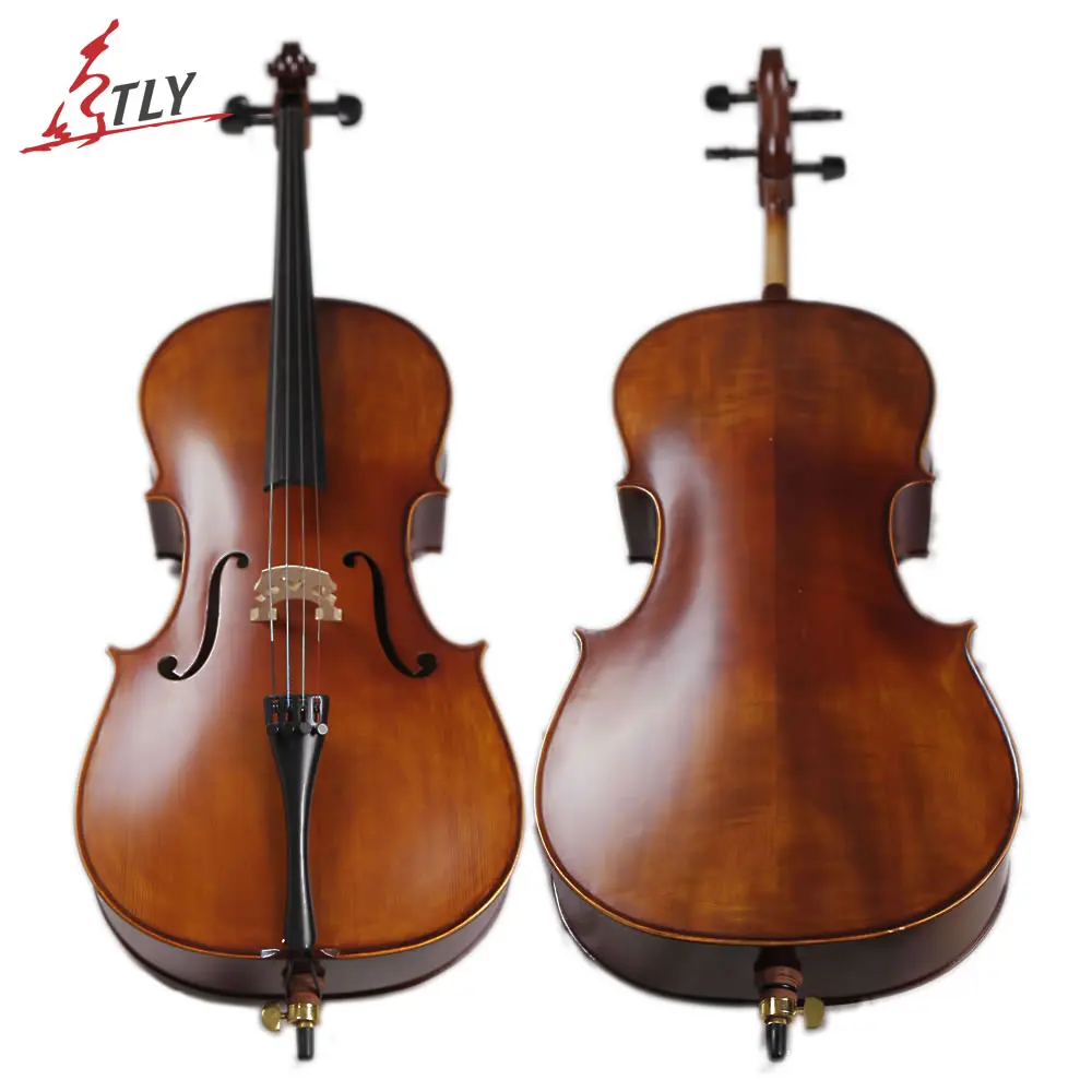 TONGLING Handcraft Matt Cello Full Size Natural Flamed Maple Grade AAA